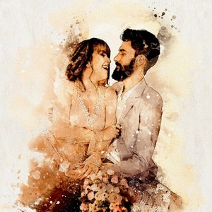 Custom Portrait Watercolor, Couple Portrait, Custom Family Portrait, Mothers Day Gift, Personalized Portrait, Custom Digital Illustration