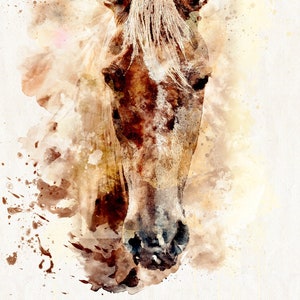Custom Horse Portrait, Owner and Pet Portrait, Personalized Horse Print, Pet Couple Illustration, Mother’s Day Gift, Father&#39;s Day Gift
