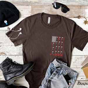 Golf Gifts For Men - Golf Gifts For Women - Golf Pocket Shirt - Golfer Christmas Gifts - Golf Birthday Shirt - Golf Clubs American Flag