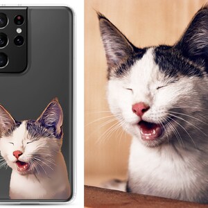 Custom Pet Portrait Phone Case, Cat Illustration Dog Drawing iPhone Samsung Case, Gift For Cat Lover Owner Cat Dad Mom, Pet Memorial Loss