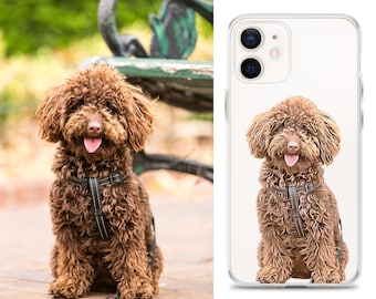 Custom Pet Portrait Phone Case, Dog Illustration, Personalized Dog Mom Gift