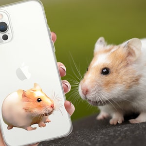 Custom Phone Case Hamster Portrait, Personalized Pet iPhone Case, Custom Pet Portrait, iPhone 13 12 11 Pro Max mini 8 Plus XR Galaxy Cases