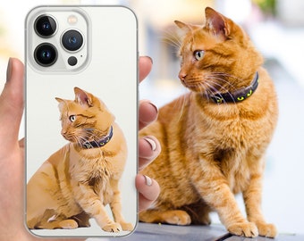 Kundenspezifische Haustier-Porträt klare Telefon-Hülle, personalisierte Katzen- oder Hundekunst