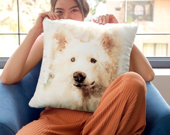Custom Pet Portrait Pillow – Personalized Dog, Cat, Horse Cushion