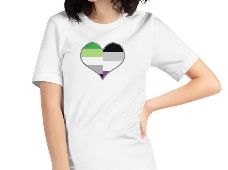 Asexual Aromantic Pride Shirt Ace Flag Heart Shirt Etsy