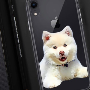 Personalized Dog Portrait Phone Case, Gift For Dog Lover Owner Dog Mom, Pet Memorial Loss, Dog Illustration Pet Drawing iPhone Samsung Case