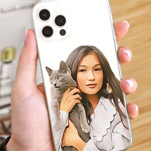 Custom Phone Case, Cat Phone Case, Pet Phone Case, Portrait Phone Case, Pet Loss Gift, Pet Portrait Cell Phone Cover, Pet Remembrance iPhone