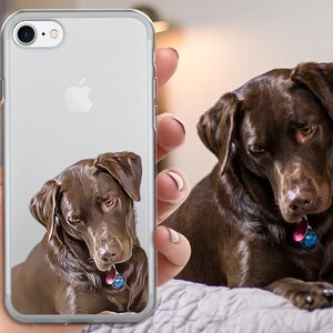 Custom Pet Portrait Case, Gift For Dog Lover Owner, Pet Memorial Loss Illustration, iPhone 11 12 13 Pro Max 7 8 Plus Samsung Galaxy Cases