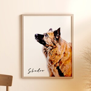 CUSTOM PET PORTRAIT from Photo, Dog Portrait, Cat Portrait, Digital Pet Art, Personalized Pet Wall Art, Digital Download, Pet Memorial Gift