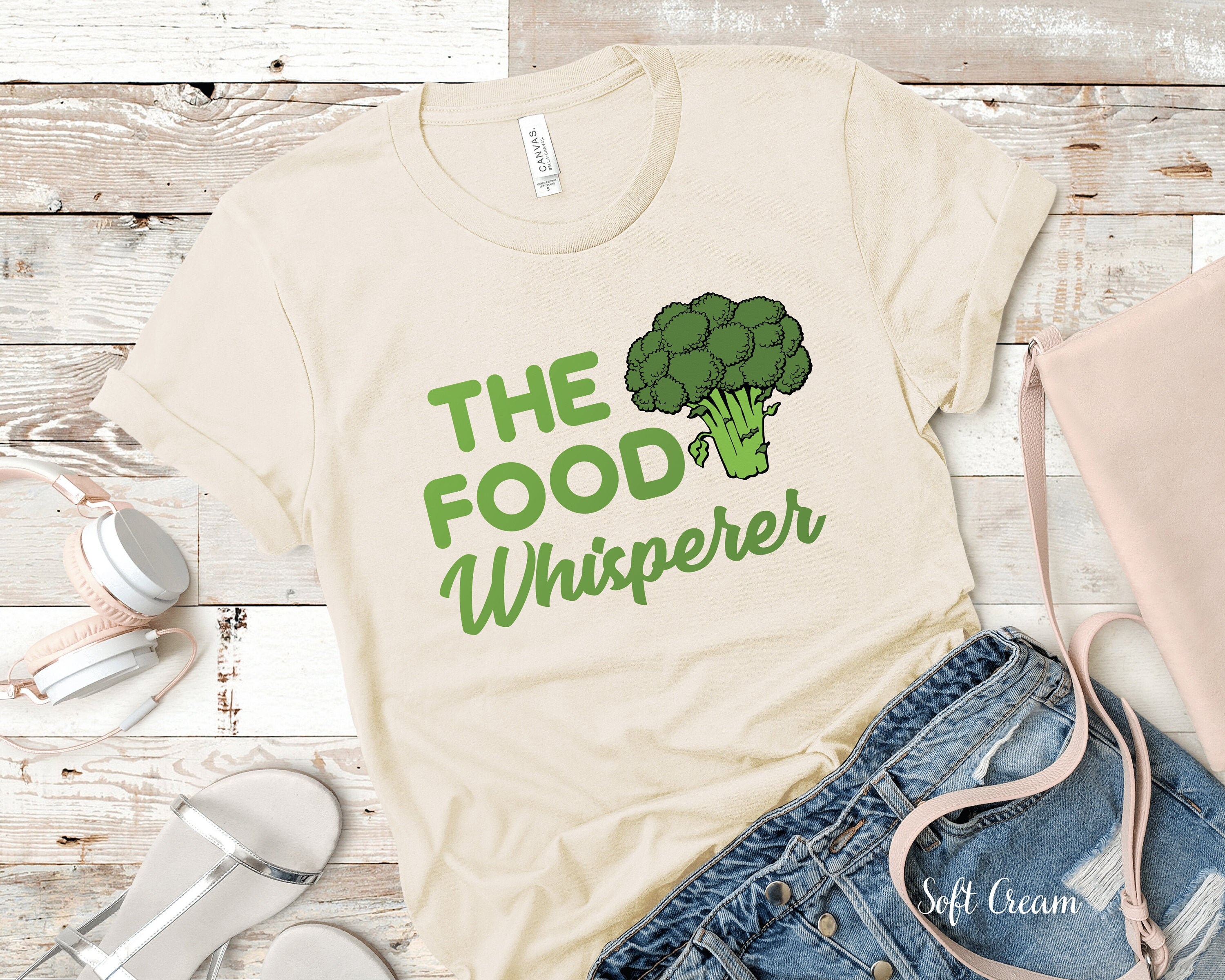 Dietitian Gifts - Vegan Presents - Vegan T Shirt - Vegan Shirt - Keto Shirt - The Food Whisperer - Broccoli Nutritionist Tee