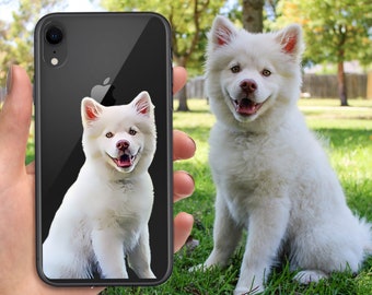 Custom Dog Portrait Phone Case, Personalized Pet Photo iPhone Galaxy Case