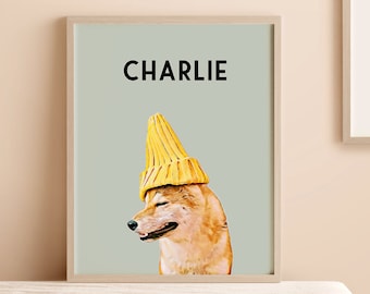 Pet Memorial Gift, CUSTOM PET PORTRAIT from Photo, Personalized Pet Wall Art, Dog Portrait, Cat Portrait, Digital Pet Art, Digital Download