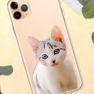 Custom Cat Portrait Case, Gift For Cat Lover Owner, Pet Memorial Loss Illustration, iPhone 11 12 13 Pro Max 7 8 Plus Samsung Galaxy Cases