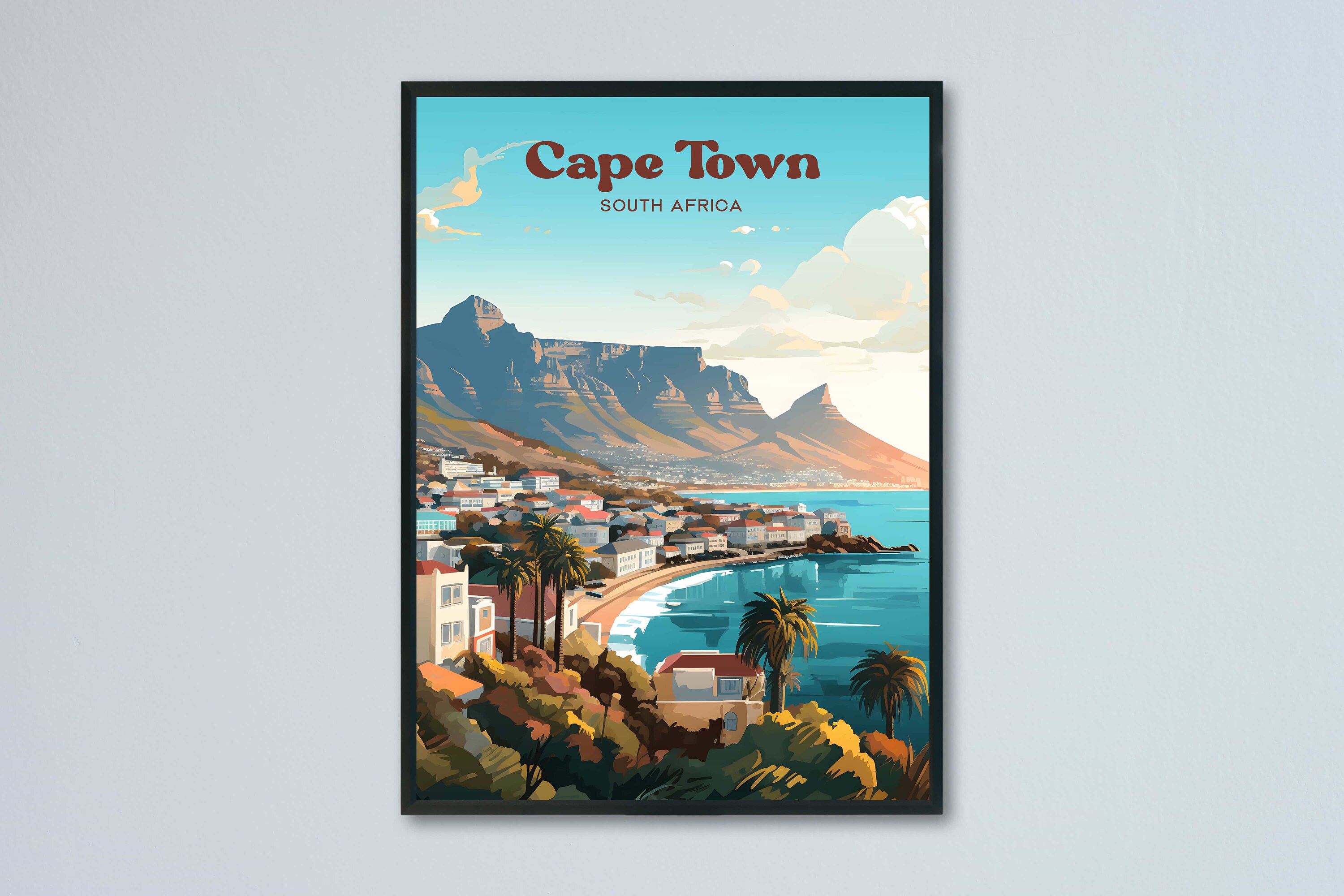 Cape Town Wall Art Cape Town Travel Print Cape Town South Africa Travel