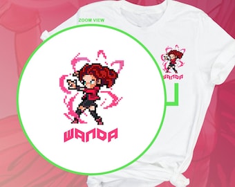 Wanda Maximoff WandaVision Pixel Tee Shirt-  FREE SHIPPING | Scarlet Witch