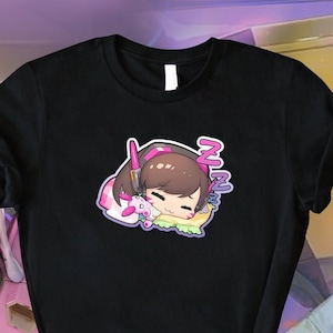 D.va Sleeping Spray Overwatch T-Shirt Gift For Gamer Tee, Unisex Gamers Merch