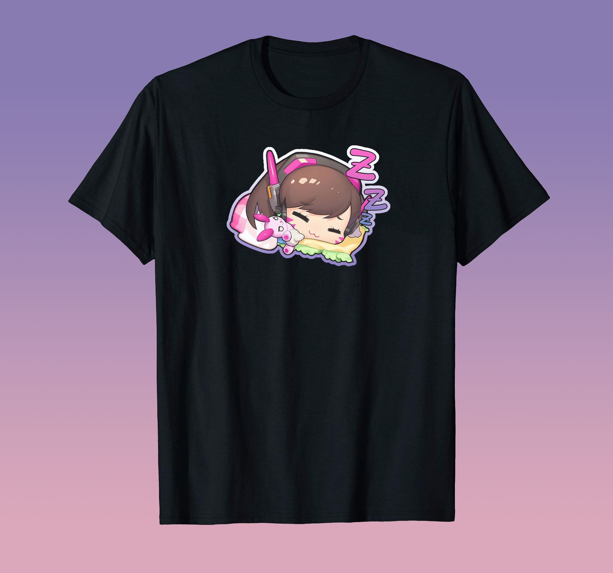 D.va Sleeping Spray Overwatch T-shirt Gift for Gamer Tee, Unisex