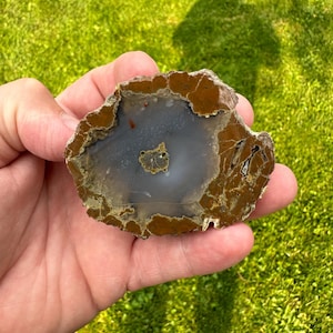 Oregon-agaat Thunderegg, Richardson&#39;s Rock Ranch, gepolijste Oregon-agaat, displayexemplaar, lapidair verzamelstuk, woondecoratie, edelstenen
