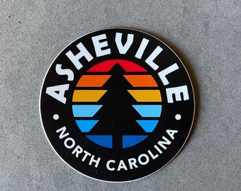 Asheville Round Sticker