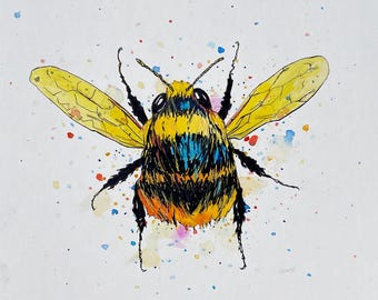 Original Bumble BEE Watercolor print
