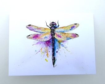 Dragonfly blank note cards 4x6.  Includes 5 cards and enevelopes