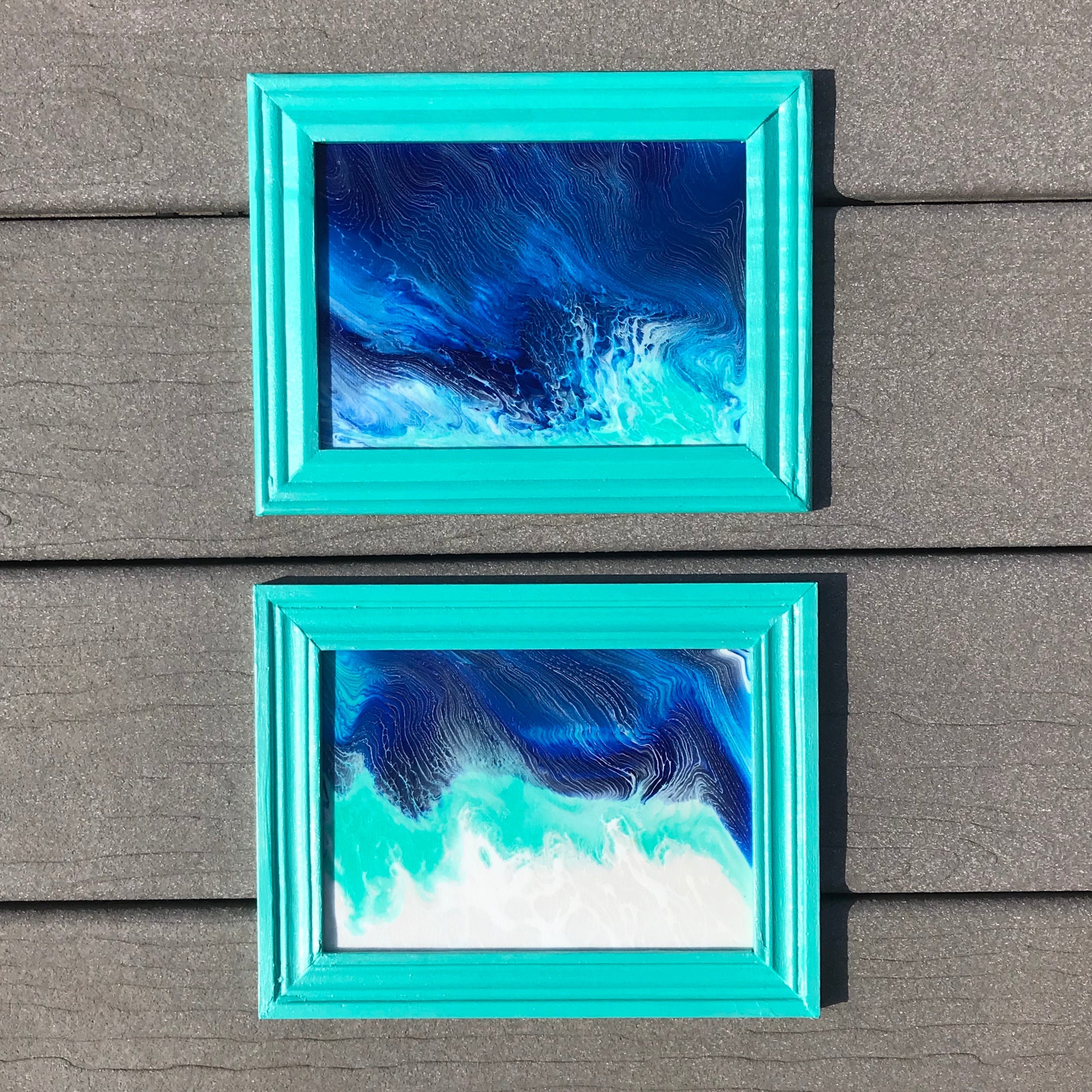 Framed ocean art framed artwork unique water art Etsy
