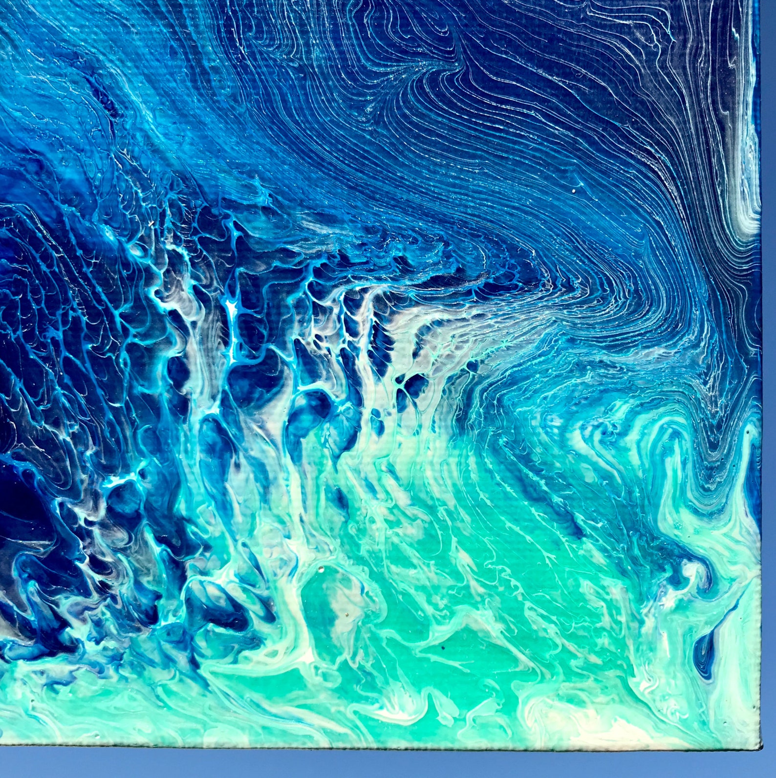 Framed ocean art framed artwork unique water art Etsy