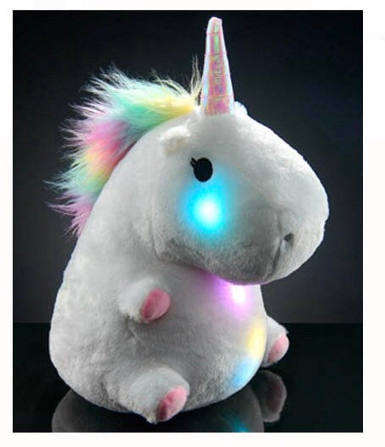 Light up Unicorn plush LED Changing colors Large Unicorn | Etsy
