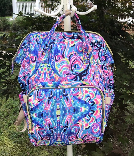 lilly inspired diaper bag