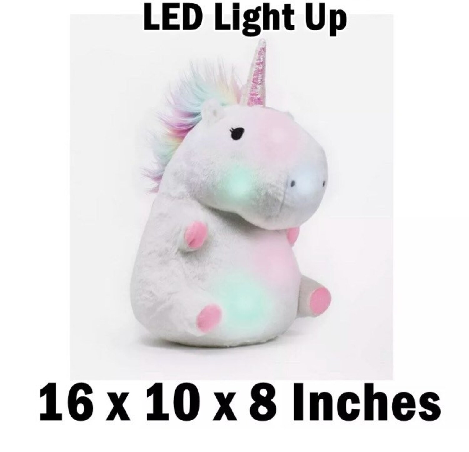 Light up Unicorn plush LED Changing colors Large Unicorn | Etsy