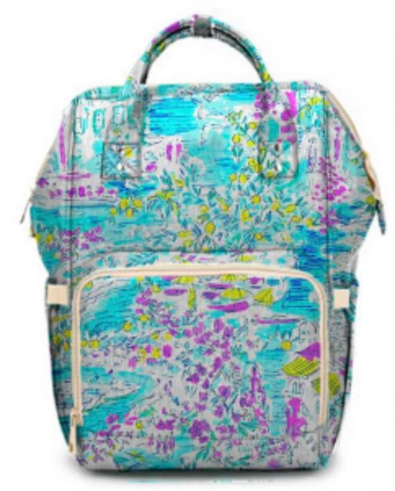 lilly inspired diaper bag