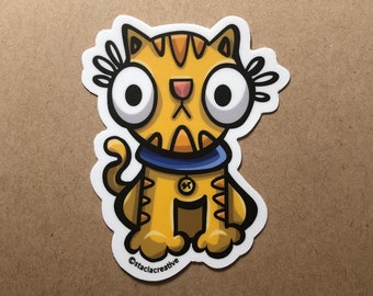 Fluffy The Cat Sticker (3 inch)