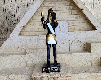 Vintage Thoth Mini Statue - Ancient Egyptian Ibis God of Wisdom Thoth - Mini Altar Statue - 3.5&#39;&#39;/9cm tall