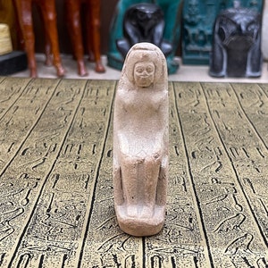 Estatua de piedra de la reina egipcia Tiye vintage - Hecha en Egipto - Pequeña figura tallada a mano de la reina egipcia Tiye