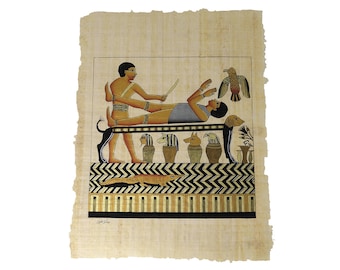 Hand-Painted Facsimile #1 From The Book of Abraham on Papyrus LDS Papyrus in Pearl of Great Price - Full set of 3 Facsimiles Available!