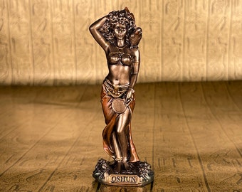 Vintage Oshun Mini Statue - Small Orisha Oshun - Yoruba Goddess of Love, Marriage & Beauty