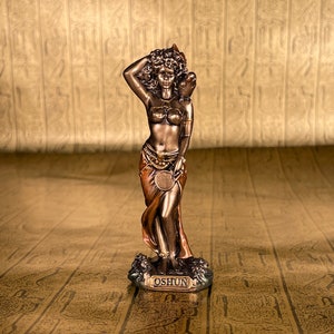 Vintage Oshun Mini Statue - Small Orisha Oshun - Yoruba Goddess of Love, Marriage & Beauty