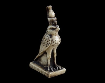 Horus Falcon Statue- Ancient Egyptian Sky God Horus - Handcrafted in Egypt