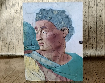 Vintage Sixtijnse Kapel Muur plaquette - Michelangelo - Italiaanse Renaissance Kunst