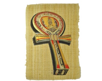Ancient Egyptian Ankh Papyrus -Symbol of Eternal Life, Balance & Positivity - 40x60cm