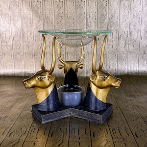 Vintage Egyptian Oxen Oil Burner - Ancient Egyptian Bull Oil Diffuser - Aromatherapy