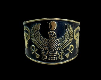 Bracelet manchette en laiton égyptien - Bijoux égyptiens faits main - Plusieurs styles - Bracelet jonc réglable