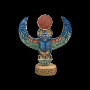 Winged Scarab Beetle - Ancient Egyptian Protection Amulet - God Khepri Ancient Egyptian Positivity Talisman
