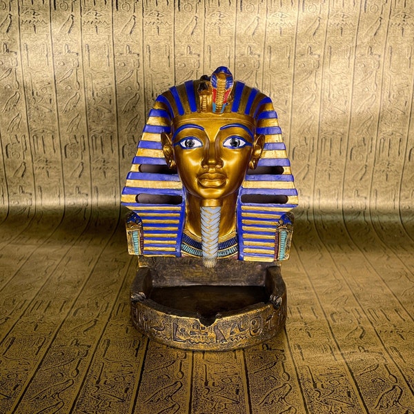 Vintage King Tut Ashtray Statue - King Tutankhamun Table Décor