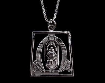 King Tut Cartouche Pendant - Ancient Egyptian Pharaoh Jewelry - Sterling Silver - Made in Egypt