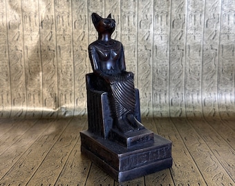 Bastet Statue - Ancient Egyptian Goddess Bastet Stone State - Made in Egypt