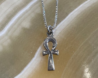 Ankh Pendant - Sterling Silver - Made in Egypt - Vintage Ancient Egyptian Key of Life - 925 Silver Pendant