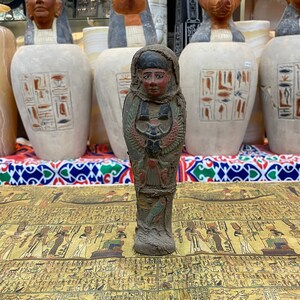 Vintage Egyptian Ushabti Stone Statue - Made in Egypt - Hand Carved Ancient Egyptian Shabti Figure