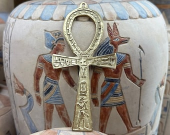 Ankh en laiton - Fabriqué en Egypte - 15cm / 6''