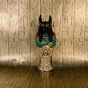 Vintage Anubis Sarcophagus With Mummy Box - Ancient Egyptian God Anubis Sarcophagus Box  - 3 Pieces!